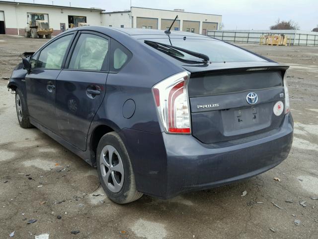 JTDKN3DU0F1892343 - 2015 TOYOTA PRIUS GRAY photo 3