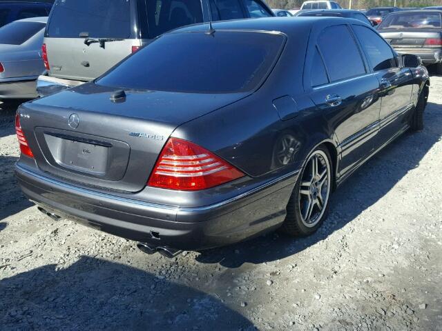 WDBNG74J05A443908 - 2005 MERCEDES-BENZ S 55 AMG GRAY photo 4