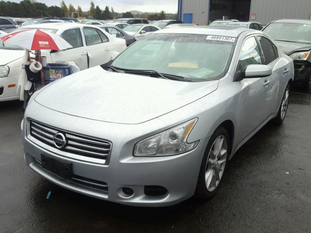 1N4AA5AP8EC464644 - 2014 NISSAN MAXIMA S SILVER photo 2