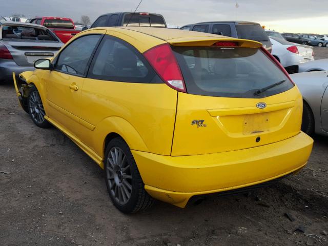 3FAHP39503R180864 - 2003 FORD FOCUS SVT YELLOW photo 3