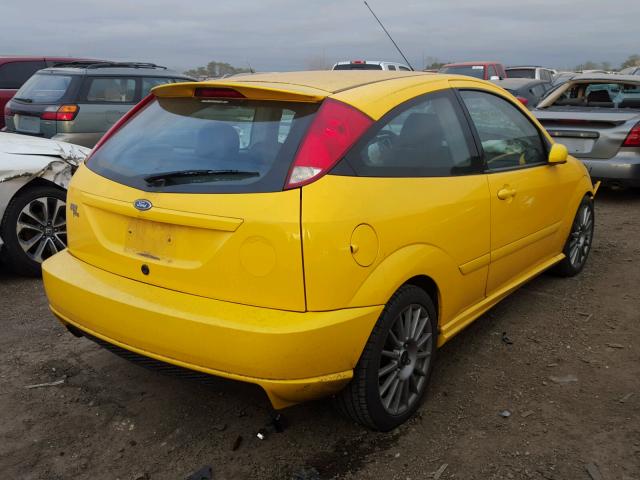 3FAHP39503R180864 - 2003 FORD FOCUS SVT YELLOW photo 4