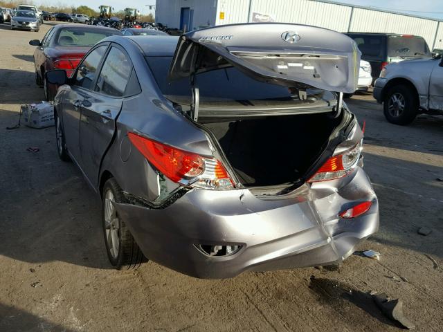 KMHCU4AE0DU563286 - 2013 HYUNDAI ACCENT GLS GRAY photo 3