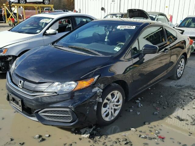 2HGFG3B51EH514573 - 2014 HONDA CIVIC LX BLACK photo 2