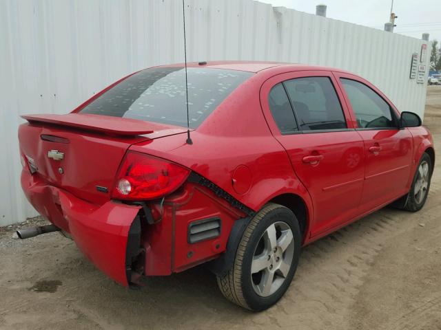 1G1AL58F387294944 - 2008 CHEVROLET COBALT LT RED photo 4