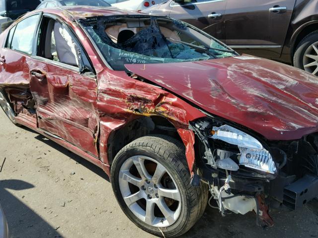 1N4BA41EX7C846710 - 2007 NISSAN MAXIMA SE RED photo 9