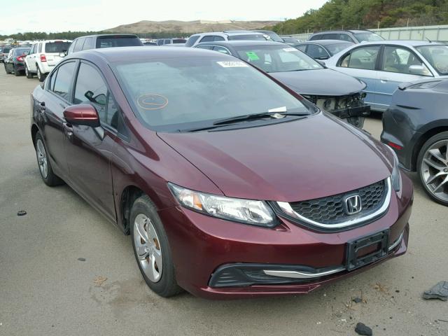 19XFB2F53EE046021 - 2014 HONDA CIVIC MAROON photo 1