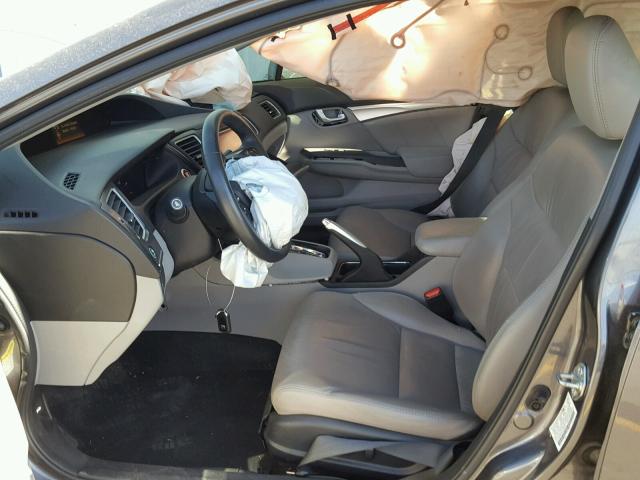 2HGFB2F97FH500538 - 2015 HONDA CIVIC EXL GRAY photo 5