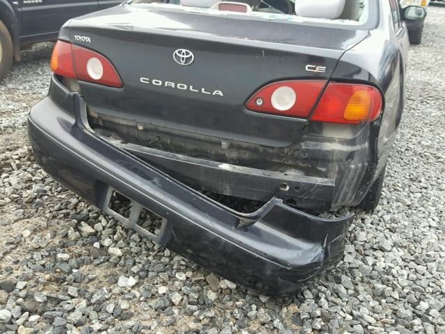 1NXBR12E32Z587055 - 2002 TOYOTA COROLLA CE BLACK photo 9