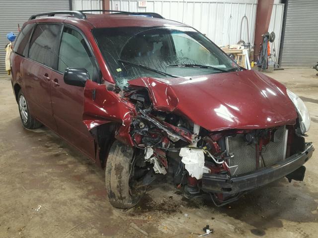 5TDZK23C69S261064 - 2009 TOYOTA SIENNA CE RED photo 1