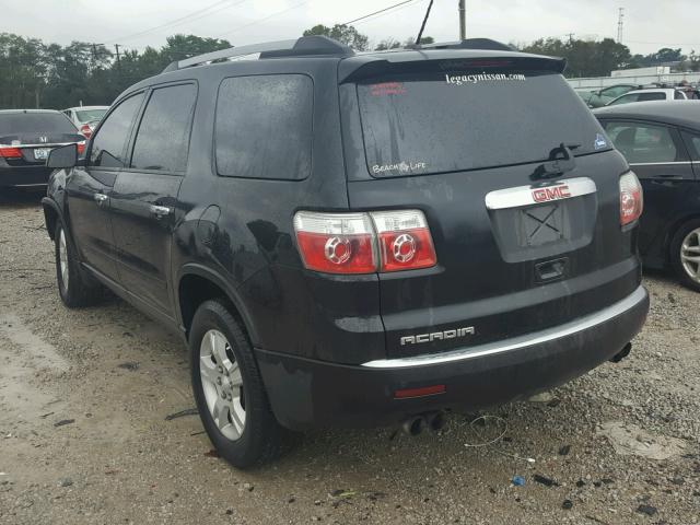 1GKLRKED5AJ184250 - 2010 GMC ACADIA SL BLACK photo 3