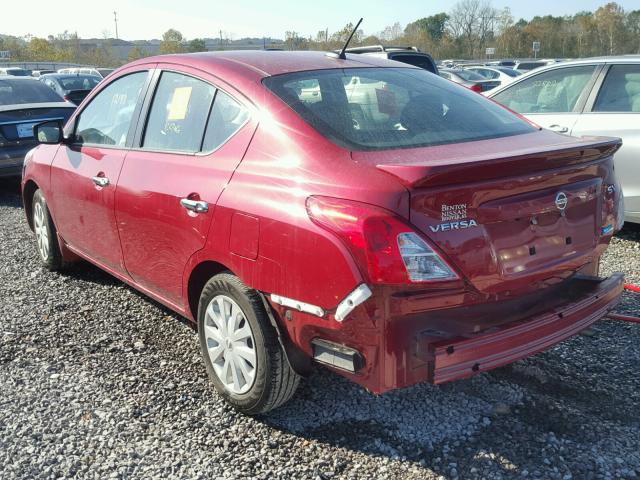 3N1CN7AP7FL895519 - 2015 NISSAN VERSA S RED photo 3