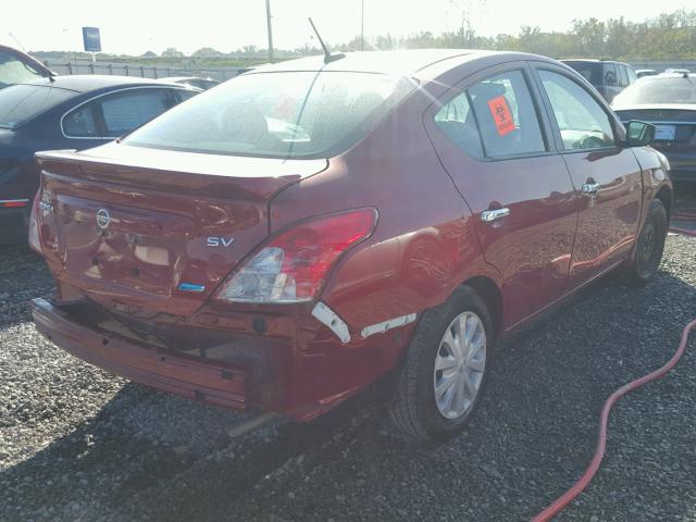 3N1CN7AP7FL895519 - 2015 NISSAN VERSA S RED photo 4