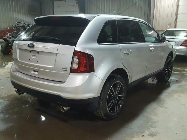 2FMDK4JC0EBB67374 - 2014 FORD EDGE SEL SILVER photo 4