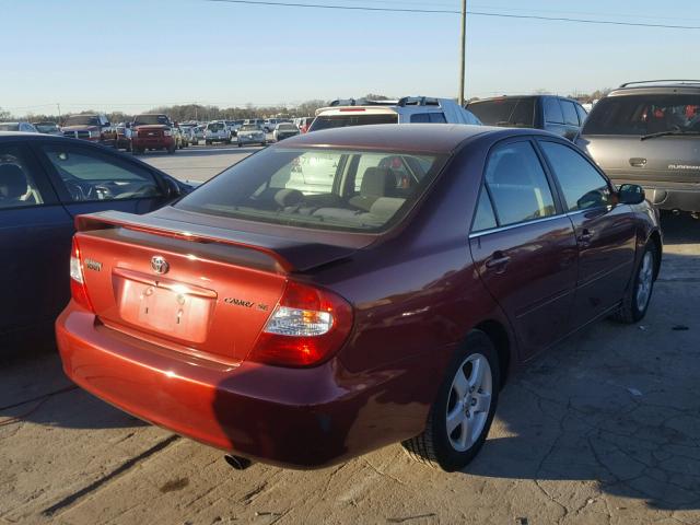 4T1BE32K54U301321 - 2004 TOYOTA CAMRY LE RED photo 4