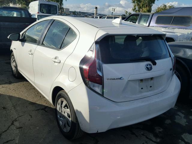 JTDKDTB36F1586017 - 2015 TOYOTA PRIUS C WHITE photo 3