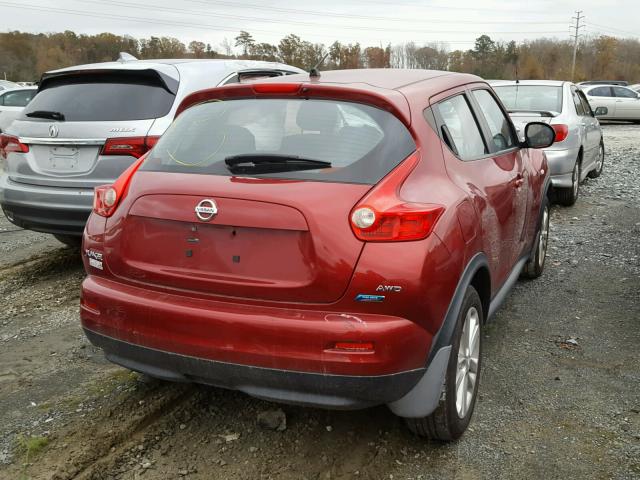 JN8AF5MV2CT125224 - 2012 NISSAN JUKE S RED photo 4