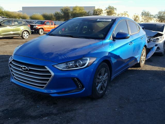 5NPD84LF5HH210321 - 2017 HYUNDAI ELANTRA SE BLUE photo 2