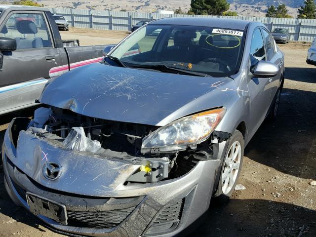 JM1BL1VGXB1401452 - 2011 MAZDA 3 I GRAY photo 2