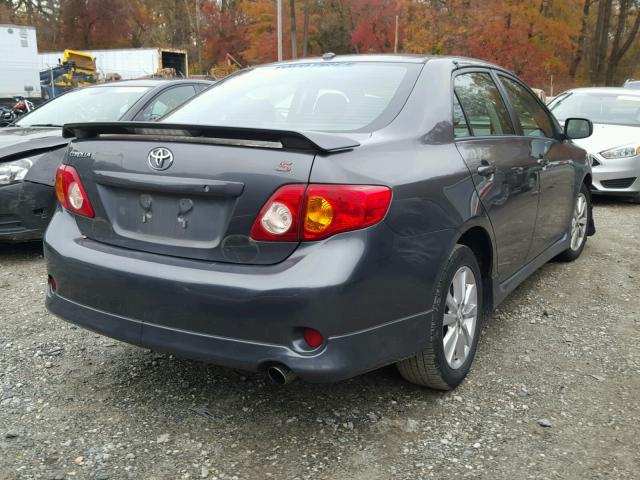 2T1BU4EE4AC263334 - 2010 TOYOTA COROLLA BA GRAY photo 4