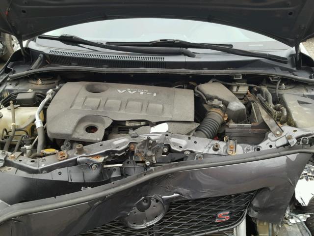 2T1BU4EE4AC263334 - 2010 TOYOTA COROLLA BA GRAY photo 7