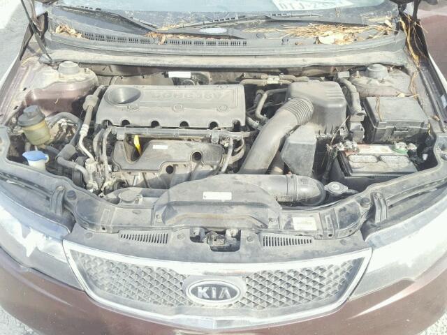 KNAFU4A23A5218179 - 2010 KIA FORTE EX MAROON photo 7