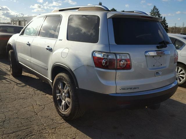 1GKER23D39J148676 - 2009 GMC ACADIA SLT SILVER photo 3