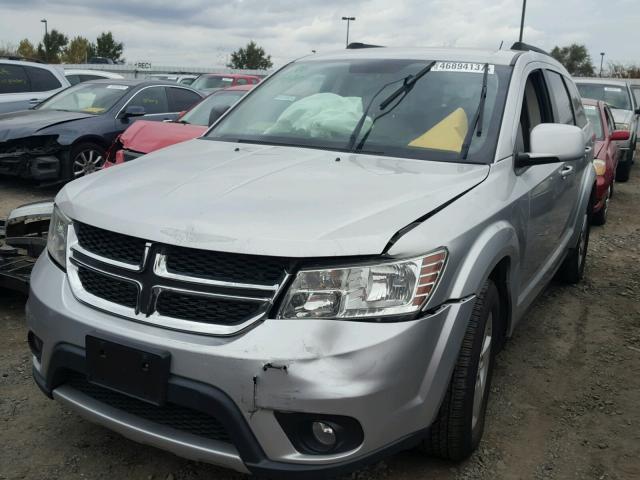 3C4PDDBG6CT260771 - 2012 DODGE JOURNEY SX SILVER photo 2