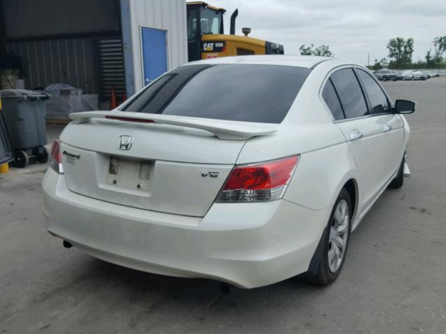 1HGCP36839A016936 - 2009 HONDA ACCORD EXL WHITE photo 4