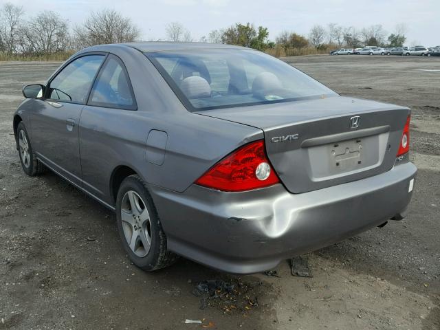 1HGEM22964L003069 - 2004 HONDA CIVIC EX GRAY photo 3