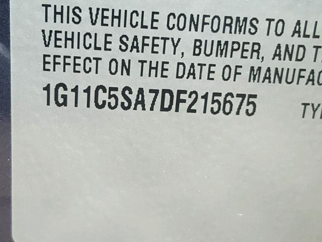 1G11C5SA7DF215675 - 2013 CHEVROLET MALIBU 1LT BLUE photo 10