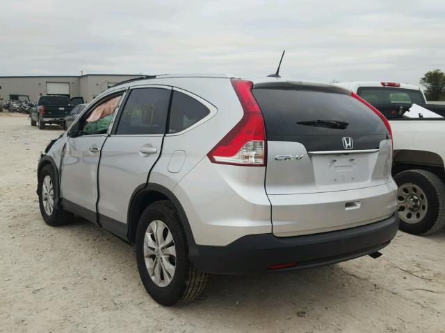 2HKRM3H79CH511597 - 2012 HONDA CR-V EXL GRAY photo 3