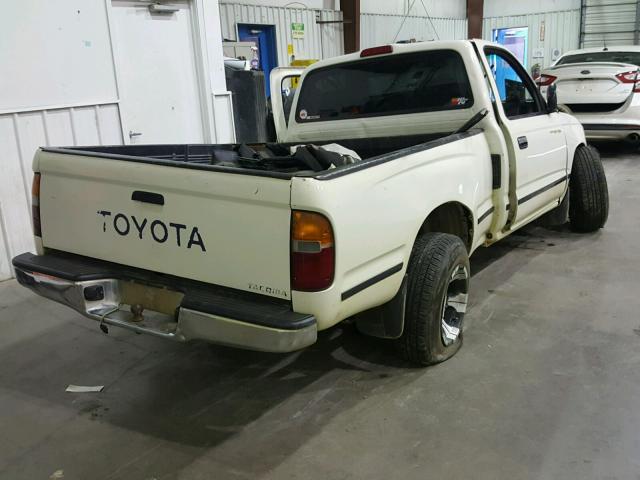 4TANL42N9VZ252096 - 1997 TOYOTA TACOMA WHITE photo 4