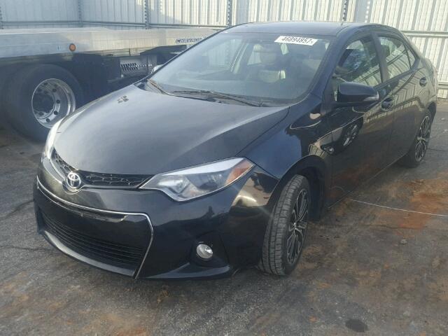 5YFBURHE2FP192229 - 2015 TOYOTA COROLLA L BLACK photo 2