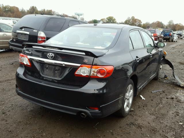 2T1BU4EE5BC705202 - 2011 TOYOTA COROLLA BA BLACK photo 4