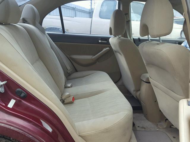 2HGES26763H562017 - 2003 HONDA CIVIC EX ბურგუნდია ფოტო 6