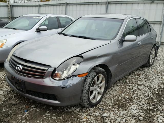 JNKCV51F66M617742 - 2006 INFINITI G35 GRAY photo 2