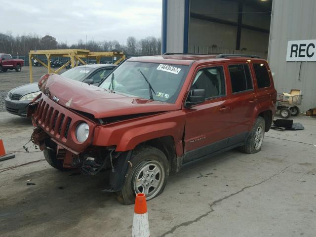 1C4NJRBB3CD620120 - 2012 JEEP PATRIOT SP ORANGE photo 2