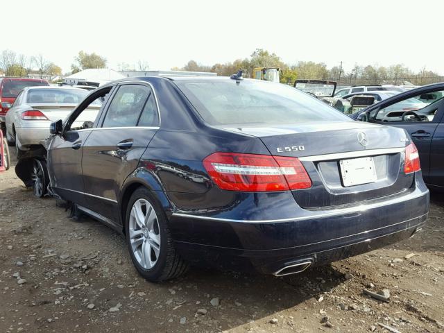 WDDHF9AB5BA415047 - 2011 MERCEDES-BENZ E 550 4MAT BLUE photo 3