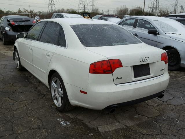 WAUAF78E76A205326 - 2006 AUDI A4 2 WHITE photo 3