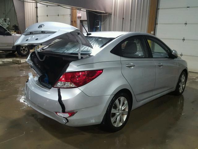 KMHCU4AE4DU343875 - 2013 HYUNDAI ACCENT GLS SILVER photo 4