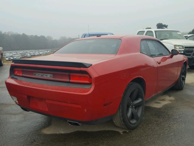 2C3CDYAG2CH259217 - 2012 DODGE CHALLENGER RED photo 4