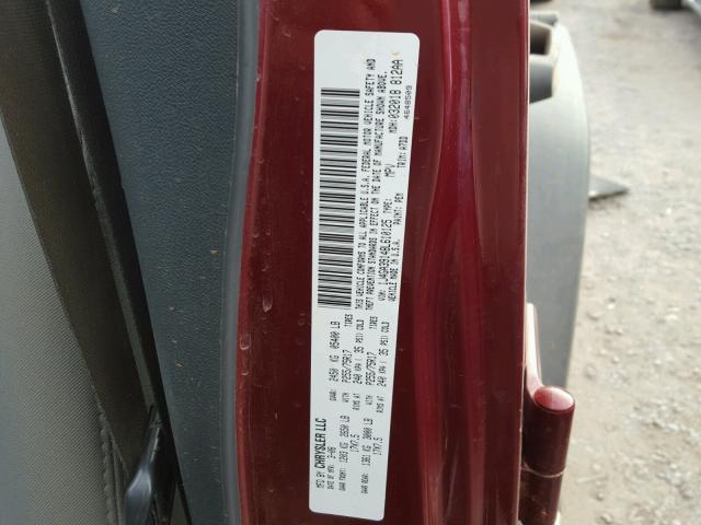 1J4GA39148L610125 - 2008 JEEP WRANGLER U RED photo 10