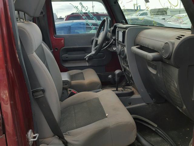 1J4GA39148L610125 - 2008 JEEP WRANGLER U RED photo 5