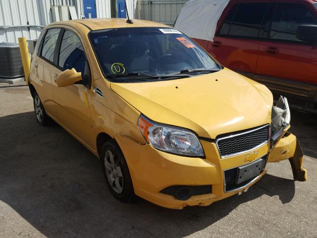 KL1TD66E69B627138 - 2009 CHEVROLET AVEO LS YELLOW photo 1