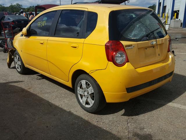 KL1TD66E69B627138 - 2009 CHEVROLET AVEO LS YELLOW photo 3