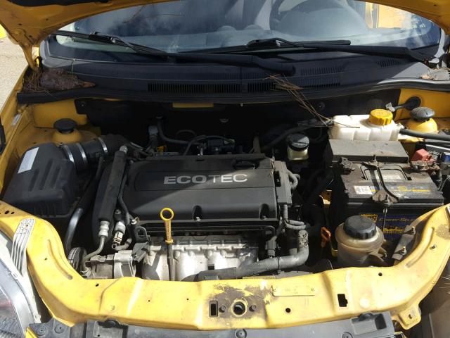 KL1TD66E69B627138 - 2009 CHEVROLET AVEO LS YELLOW photo 7