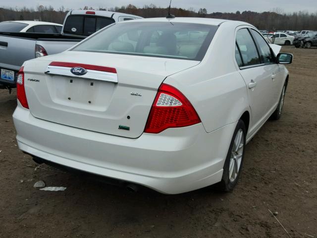 3FAHP0JGXAR389747 - 2010 FORD FUSION SEL WHITE photo 4