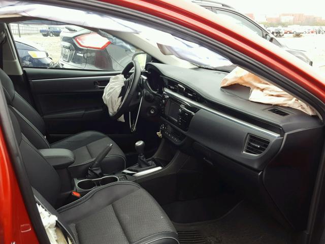 5YFBURHE8GP475722 - 2016 TOYOTA COROLLA L RED photo 5