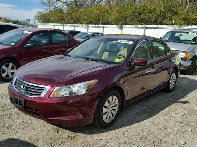 1HGCP26399A175569 - 2009 HONDA ACCORD LX MAROON photo 2