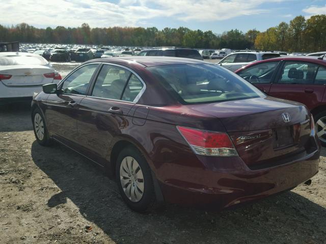 1HGCP26399A175569 - 2009 HONDA ACCORD LX MAROON photo 3